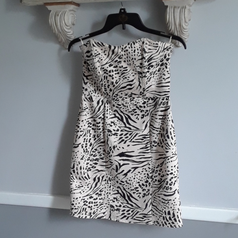 H&M, animal print dress